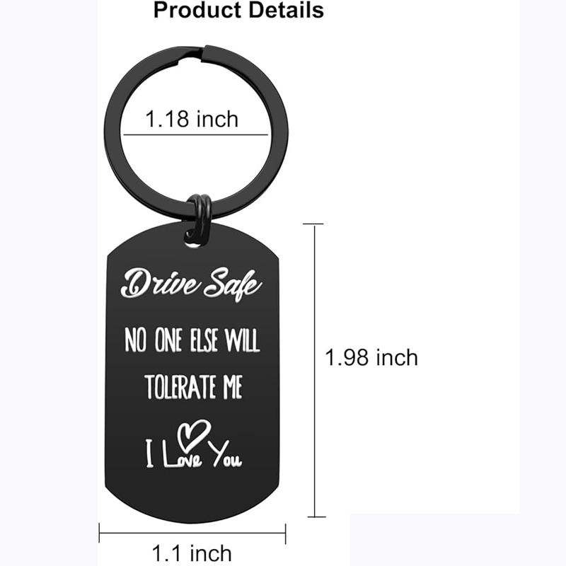 Valentine's Day Gifts for Him Men - Drive Safe Keychain Boyfriend Gifts Boyfriend Husband Gifts from Girlfriend Wife