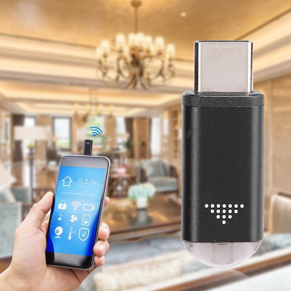 Portable Smartphone IR Smart Remote Control Wireless Adapter with Silicone Cover and Keyring(Type C ) Type‑c