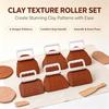 Plastic Clay Texture Tool Set 12 Piece with Hand Frame and Mixed Sleeve Designs for Pottery Cups Tiles and Home Practice Work for DIY