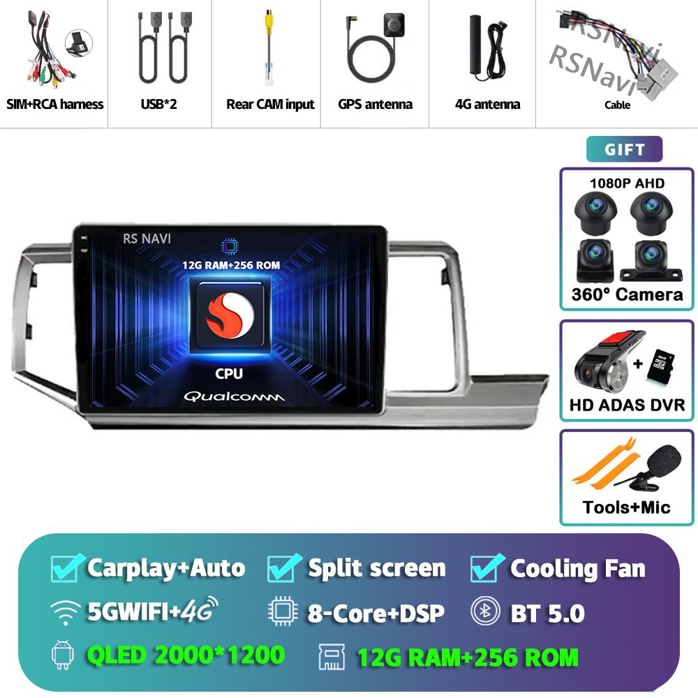 Car Radio Android 14 For HONDA STEPWGN 2009 - 2015 Multimedia Player Video Stereo Lettore IPS Navigation GPS Monitor QLED Screen