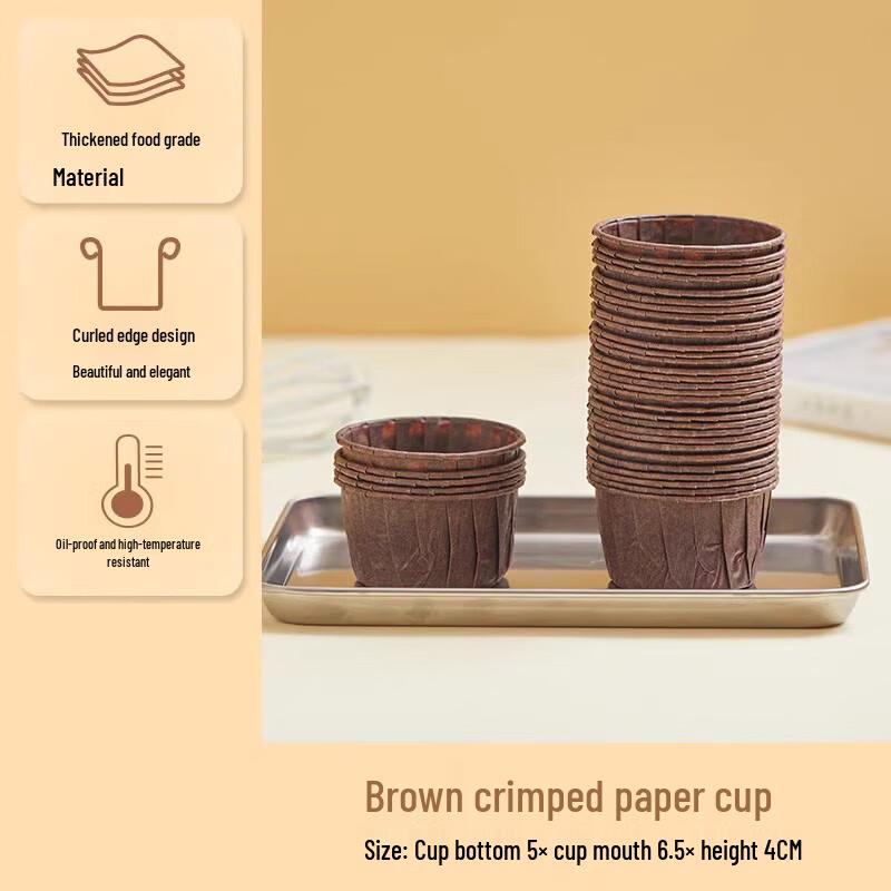 Sanbile Rolled Edge Cupcake and Muffin Baking Cups