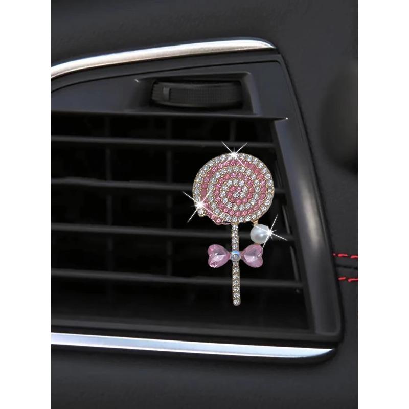 

1 шт. Украшение на воздуховыпускное отверстие автомобиля в виде леденца one-size розовый