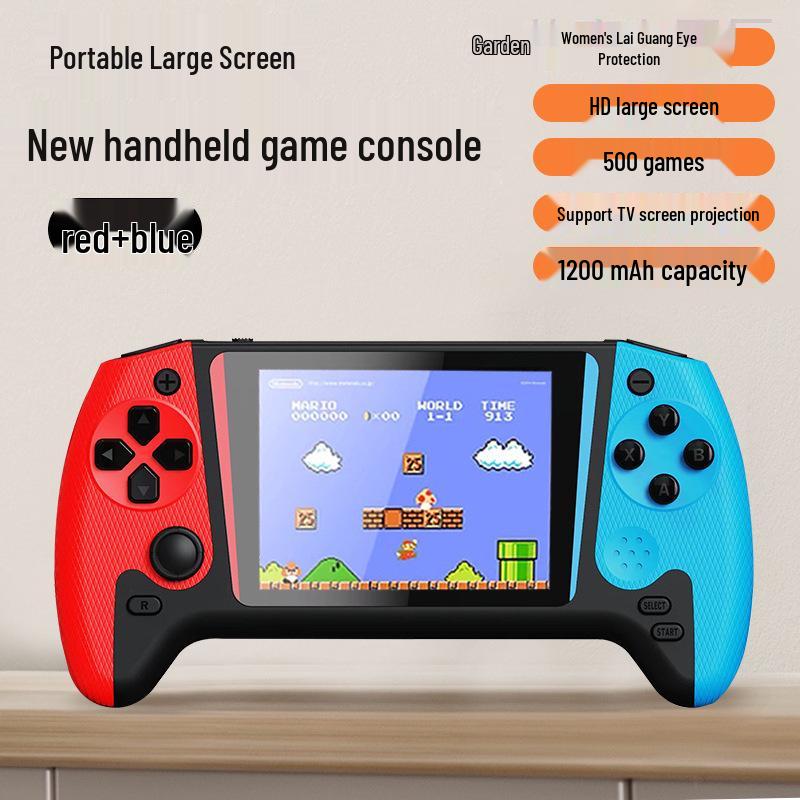 500 New Classic Handheld Game Console with Large Screen & Joystick for Two Players - Nostalgic Style