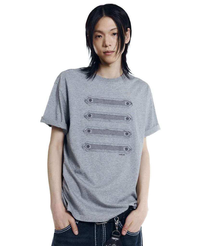 AAKAM Napoleon Corded Half Top (Gray)