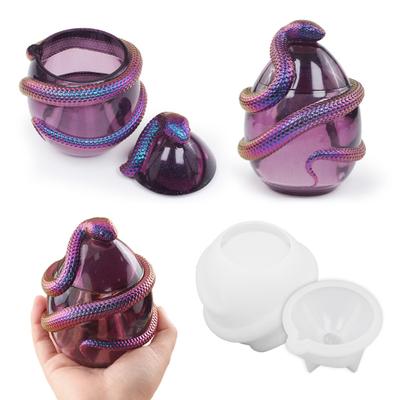 1 Set Snake Egg Jar Silicone Mold Clay Gypsum Cement Epoxy Resin