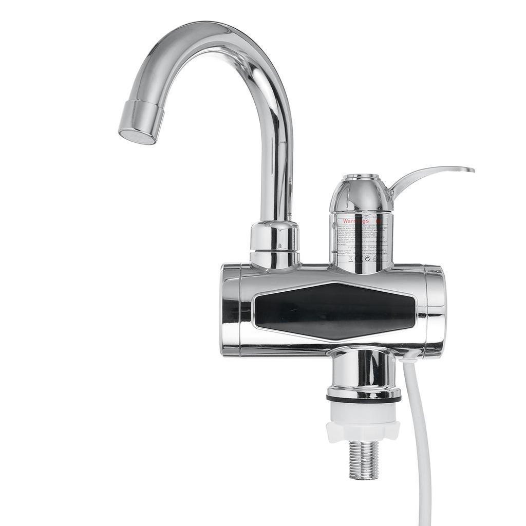 3000W Electric Tap Stainless Steel Water Heater Faucet With Shower Head 3S Fast Heating Instant Hot Water for Kitchen Bathroom