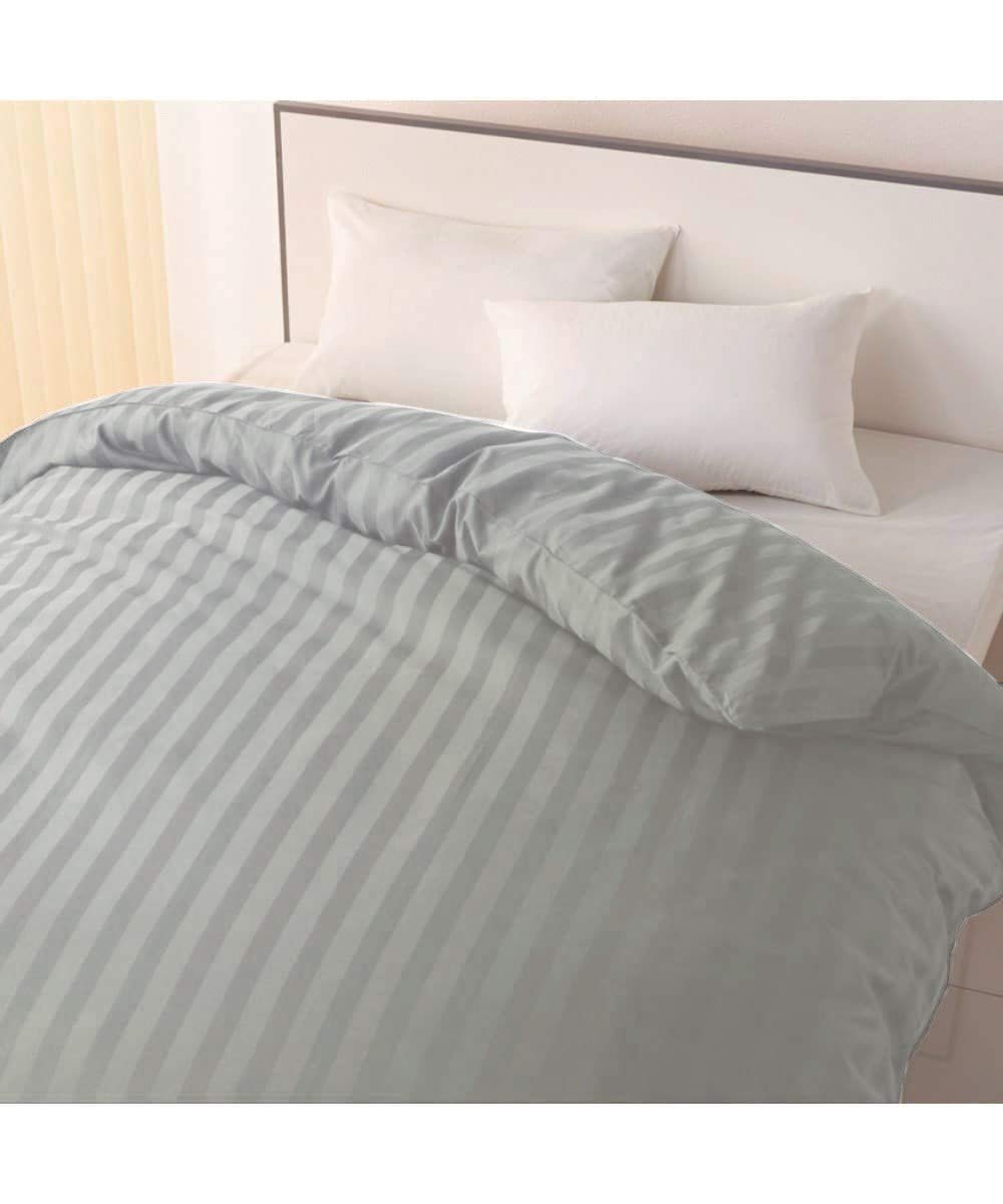 

Одеяло высокой плотности сатиновый полосатый узор пододеяльник синий одинарный [Nissen] Чехол, 100% хлопок, Чехол, серый,