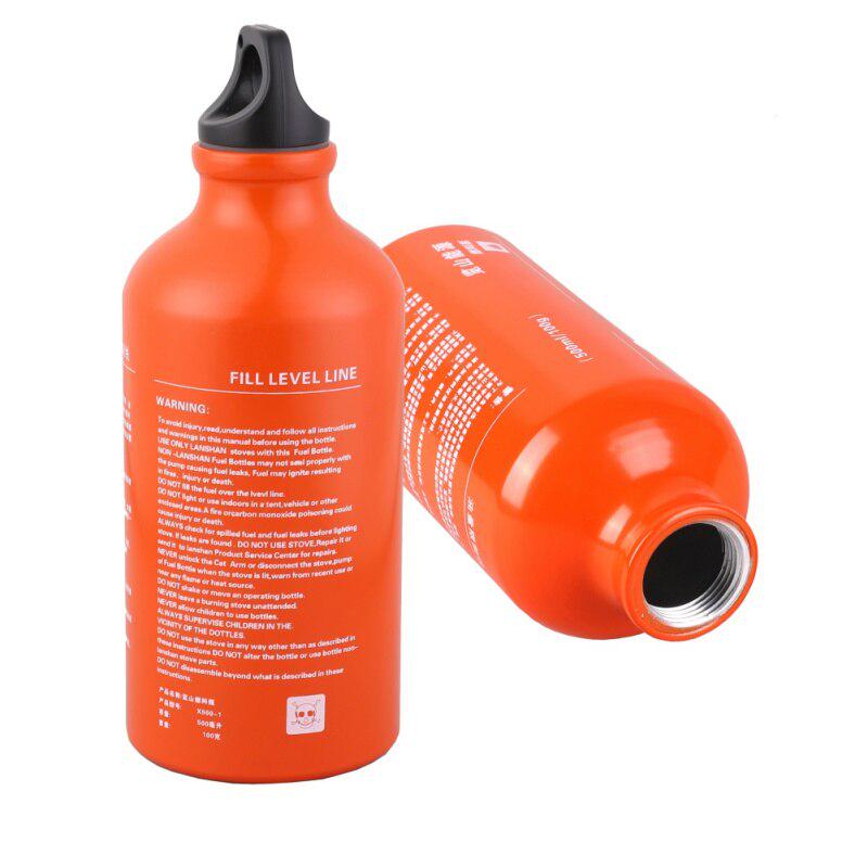 500 ml Aluminiumlegierung Outdoor Camping Gas Heizöl Flasche Alkohol Flüssiggas Tank Kraftstoff Lagerung Flasche