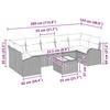 Garden Sofa Set 8 pcs Light Grey and Dark Grey 289 x 124 x 69 cm