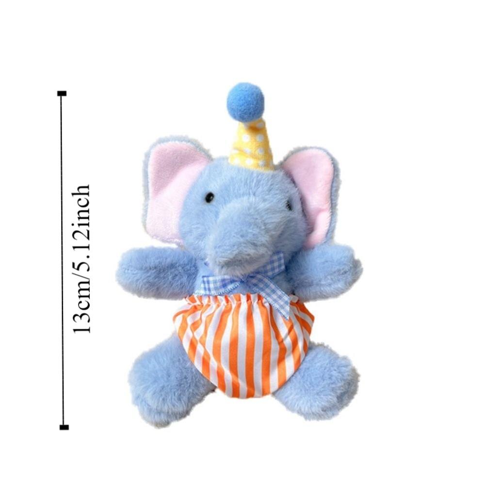 Anti-lost Elephant Backpack Pendant Cartoon Elephant Plush KeyChain Elephant Plush Toy  Girls