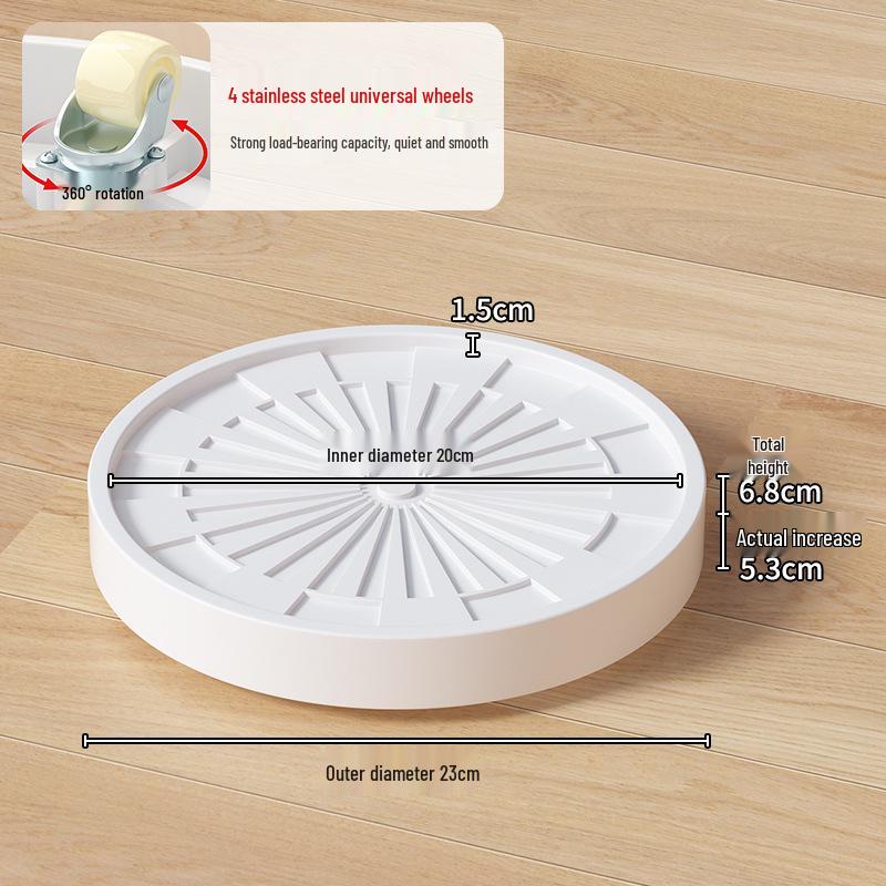 Wheeled Mobile Flower Pot Tray with Hidden Universal Wheels - Thickened Plastic Base