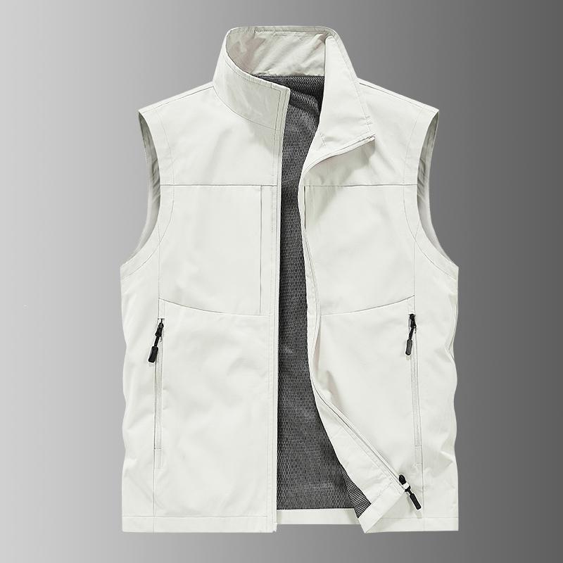 T 30968 Thin Solid Color Vest Jacket