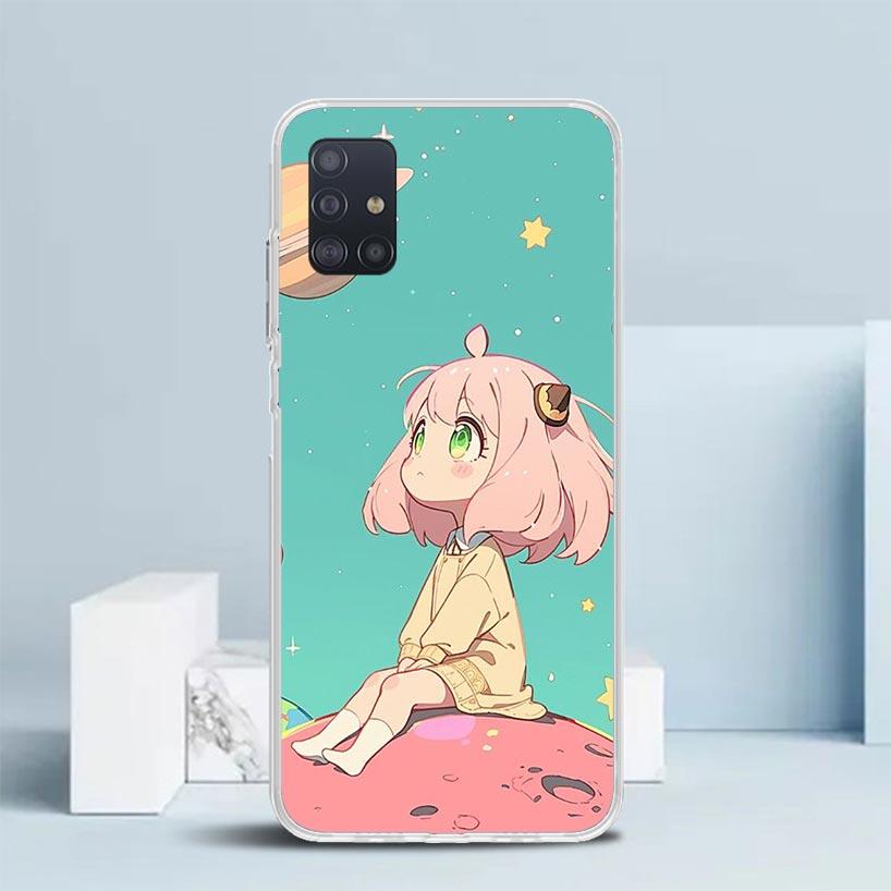 S-Spy Family Anya Phone Case For Samsung Galaxy A52 A32 A22 A12 A51 A50S A30S A10S Note 20 Ultra 10 S10 Plus A31 A20 A71 A72 Gal