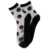Frühlings- und Sommerdünne Transparente Glasfasersocken, Damen-Mittelwadensocken, Lächelnd, Niedliche und Atmungsaktive Baumwollsocken für Studentenfüße