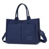 Canvas bag women's large-capacity multi-pocket shoulder bag lady hand-held tote bag