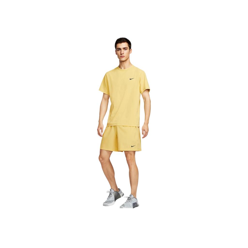 Nike Dri-Fit Form Stylish Simple Beautiful Trendy Lace-Up Sports Shorts Men Shorts Saturn-Gold DV9858-700