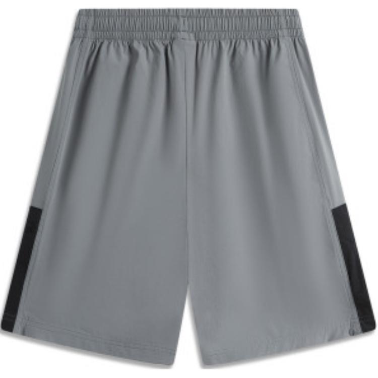Li Ning Sports Fashion Series Spliced Mid-Rise Comfortable Breathable Versatile Sports Shorts Men Shorts Shadow-Gray AKSU589-1