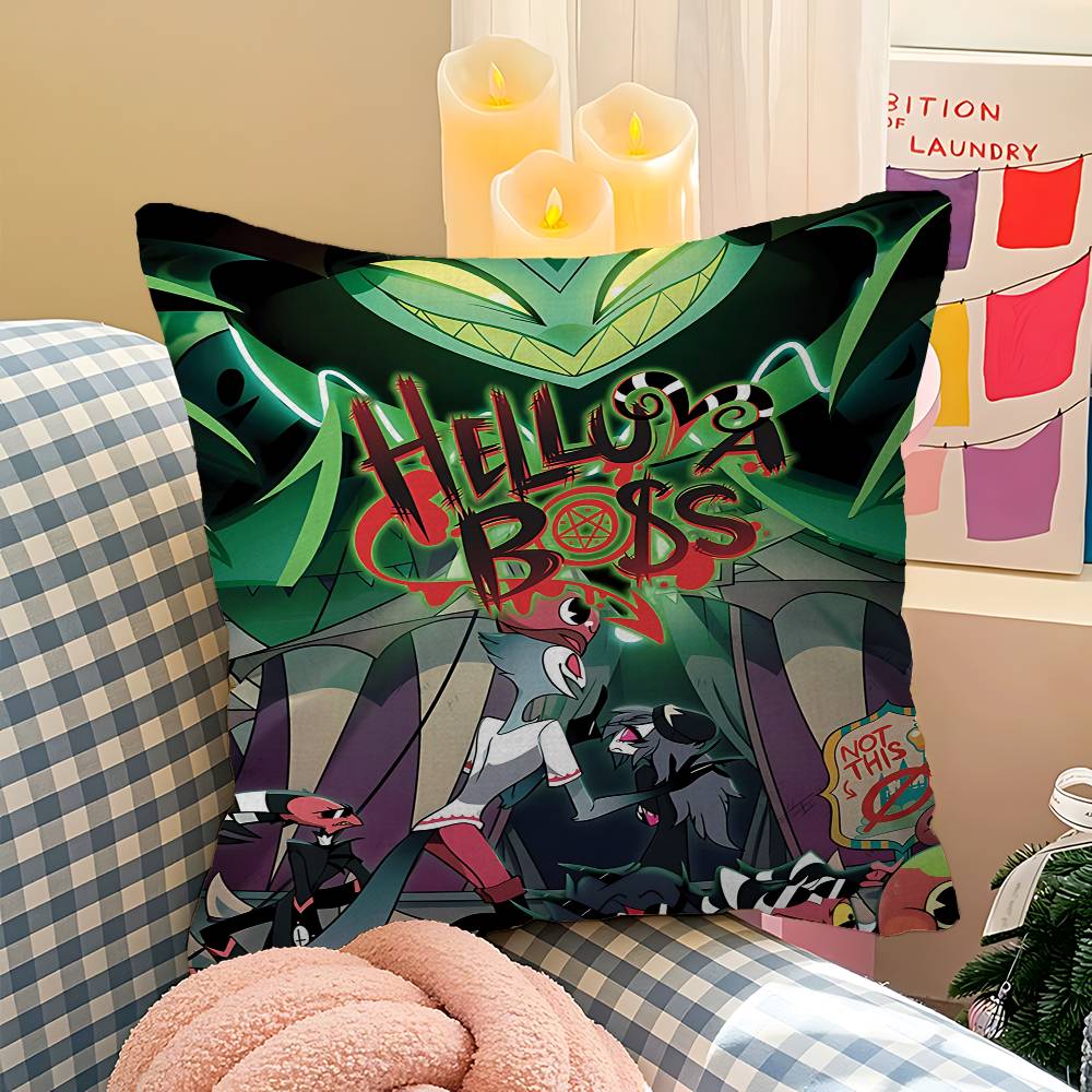 

Cartoon H-Helluva Boss Terror Personalized Picture Text Home Decorative Pillows Household Gifts 45x45cm 12x12Inch