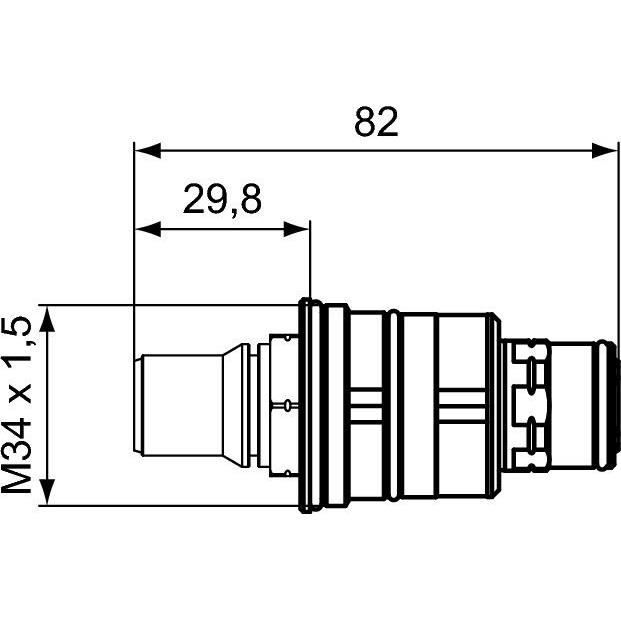IDEAL Cartouche À Eau Pour Thermostatique - Cire Interchangeable Avec Grille Anti-tartre - Ideal Standard