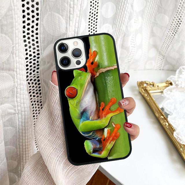 quirky frog at leaf Phone Case For Samsung Galaxy S10 S22 S23 S24 Note 10 20 Lite S20 Plus S21 Ultra Back Cover