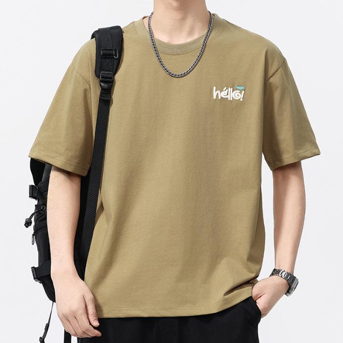 New Summer Men's Round Neck Short T-shirt Short Sleeve Thin Casual Youth Half-sleeved Shirt