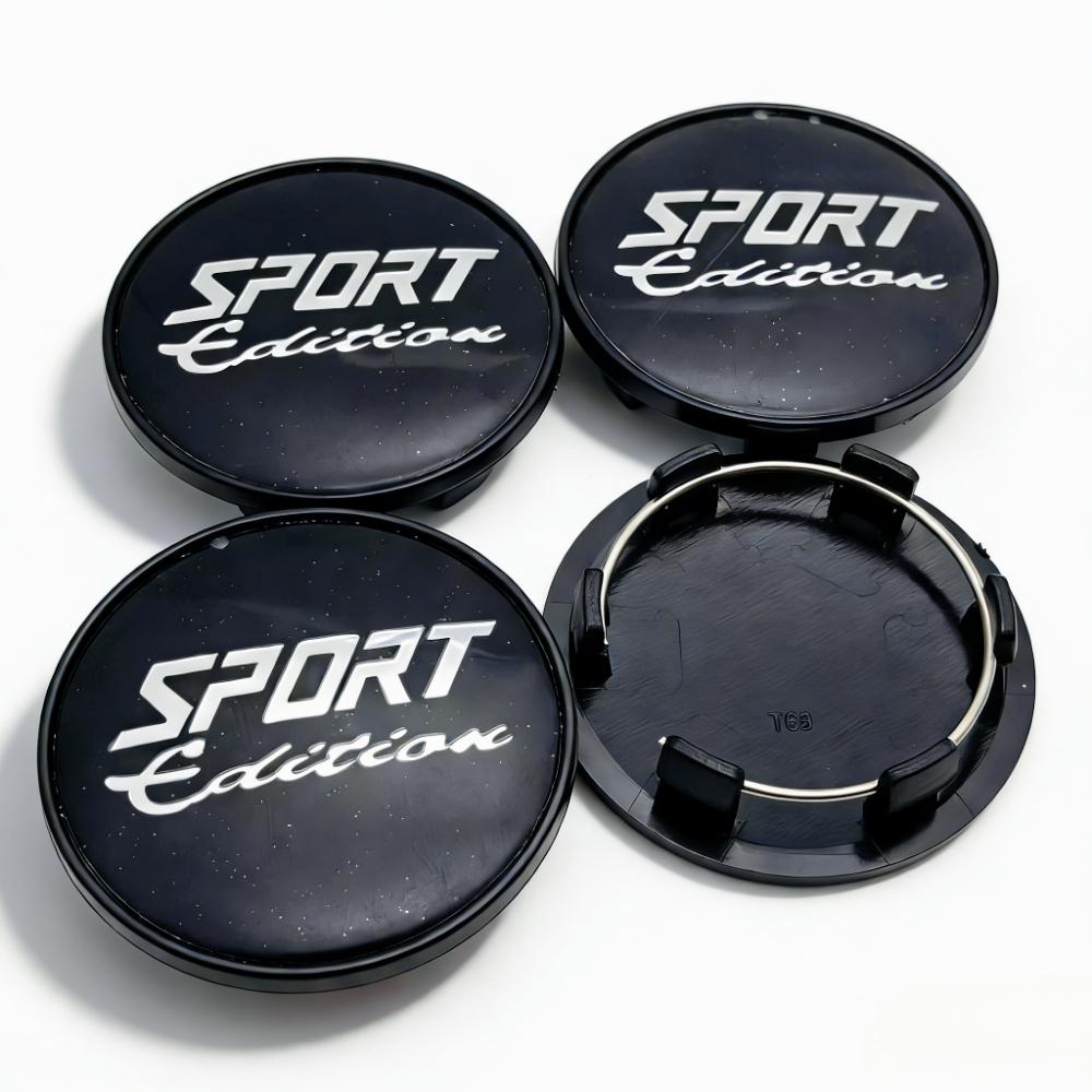4pcs Sport Edition Logo Badge Emblem Car Wheel Center Caps 69MM Clips 56MM Wheels Hub Cap Rim Hubcaps Dust Cover Car Accessories