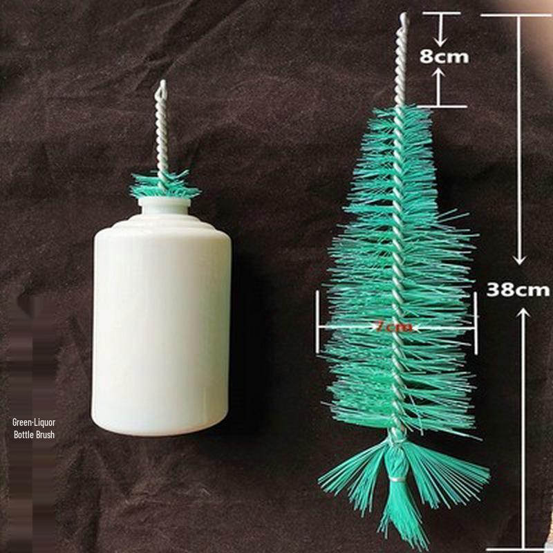 Red Wine Bottle Nylon Bristle Cleaning Brush with Extended Handle