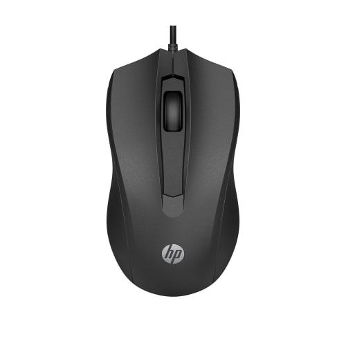 Hewlett Packard (HP) HP 100G Wired Mouse Optical 1600dpi USB Black Black