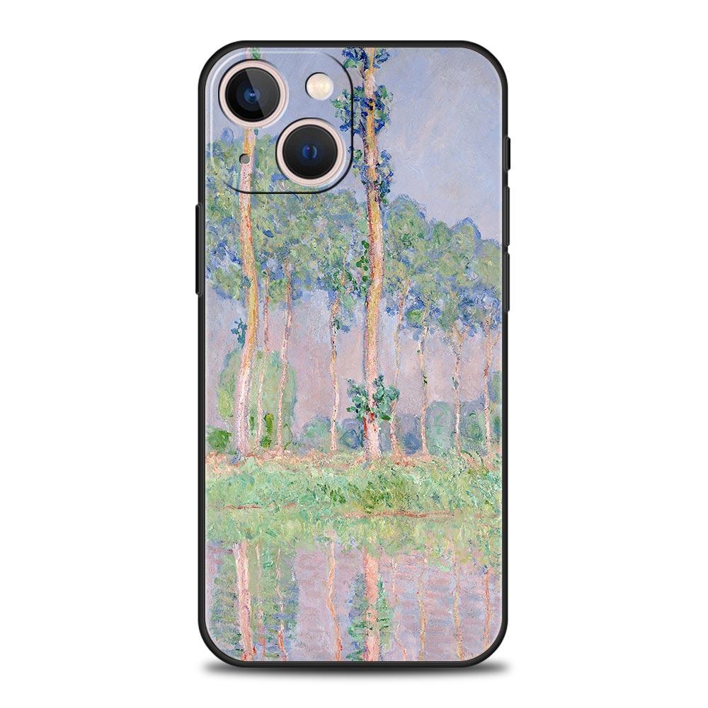 Claude Monet Impressionism Painter For iPhone 11 12 13 15 16 14 Pro Max Phone Case X XR XS 7 8 Plus SE Luxury Cover Funda