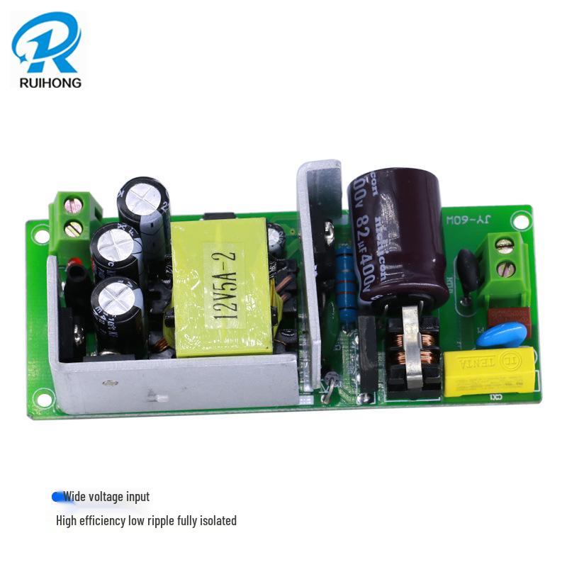 220V To 12V 5A 60W Isolated Switching Power Supply Module: 5V, 24V Output, Constant Voltage Industrial Bare Board