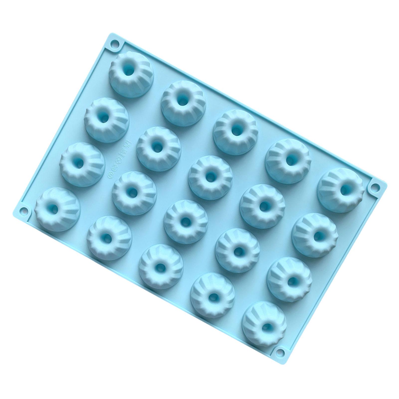 

Functional 20 Slot Mini Silicone Bundt Cake Moulds Non Stick Baking Moulds For Cakes Muffins Brownies And Puddings синій