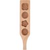 Wooden 4 Flower Pattern DIY Handmade Press Food Pastry Biscuit Cookie Pumpkin Pie Baking Tool for Home Bakery Dessert Shop(Pattern Two)