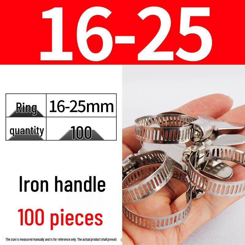 Nerezová hadicová spona, ručně utahovací páska pro vodní a vzduchové potrubí