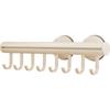 Space Saving Sliding Wardrobe Hooks Removable Moisture-proof Pull-Out Clothes Hanger Adjustable No-Drill Scarf Tie Rack Bedroom