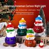 Portable Snowman Night Light - Cute Christmas Atmosphere Lamp for Student Dormitories