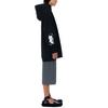 WE11DONE Felpa con cappuccio tinta unita da uomo e donna, decorazione spray angelo sul bordo delle maniche, SS22, Nero WD-TH1-22-574-U-BK