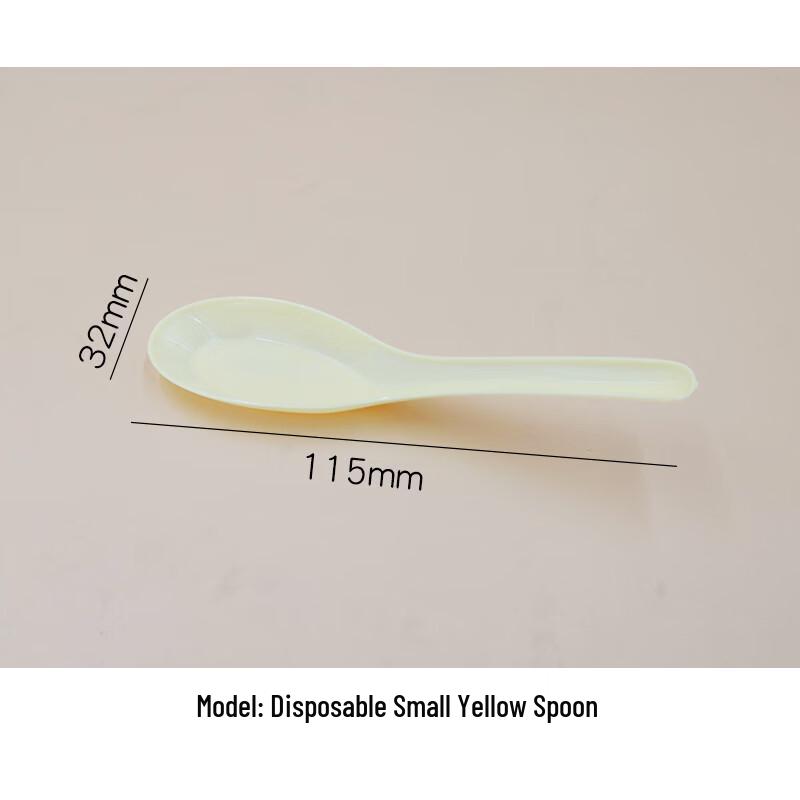 Disposable Yellow Plastic Spoons