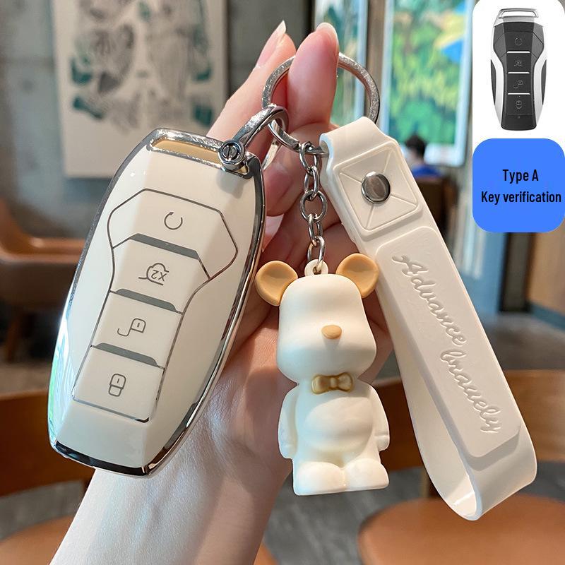 BYD Dolphin Key Case for Han Song, Tang DM-i, Qin Pro/Plus, Yuan, and E2 - Car Shell Buckle Bag.