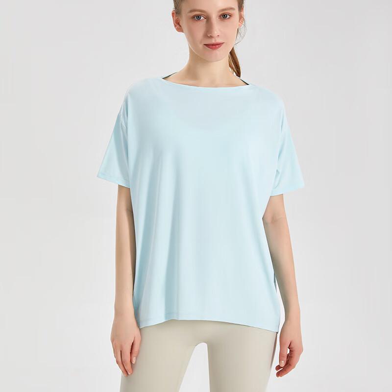 Women s Summer Loose-Fit Short Sleeve Athletic Top XL