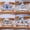 15 Pezzi 1:12 Tazzine da Tè in Porcellana in Miniatura Set Stoviglie Floreali Arredamento Casa delle Bambole Cucina Giocattoli Per Bambini Tazzine Casa delle Bambole