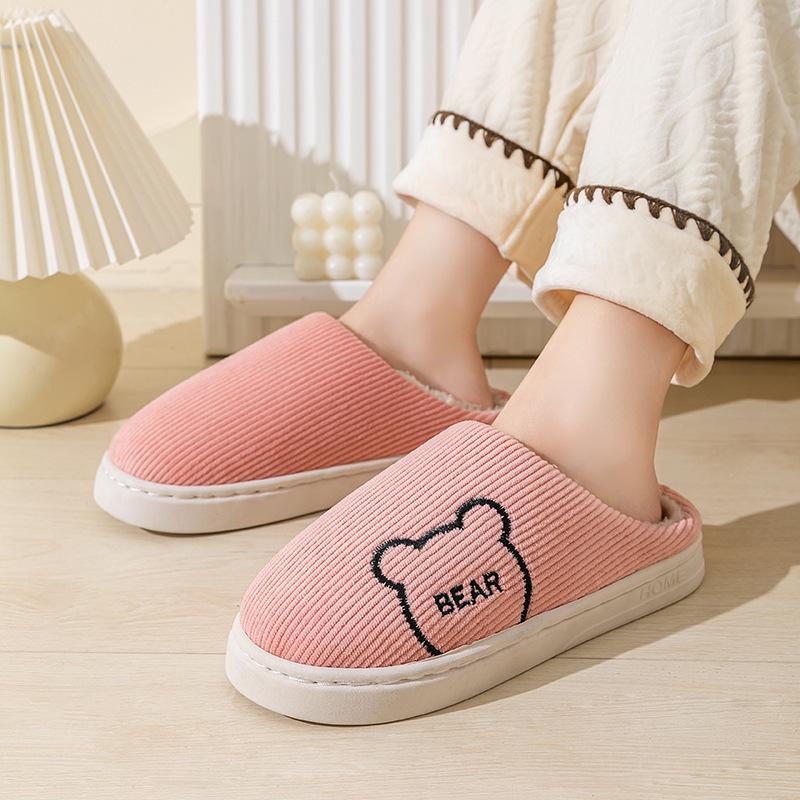 Cotton Slippers Thick-soled Autumn and Winter Home Indoor Dormitory Hotel Plush Warm Floor Support Couple Shoes