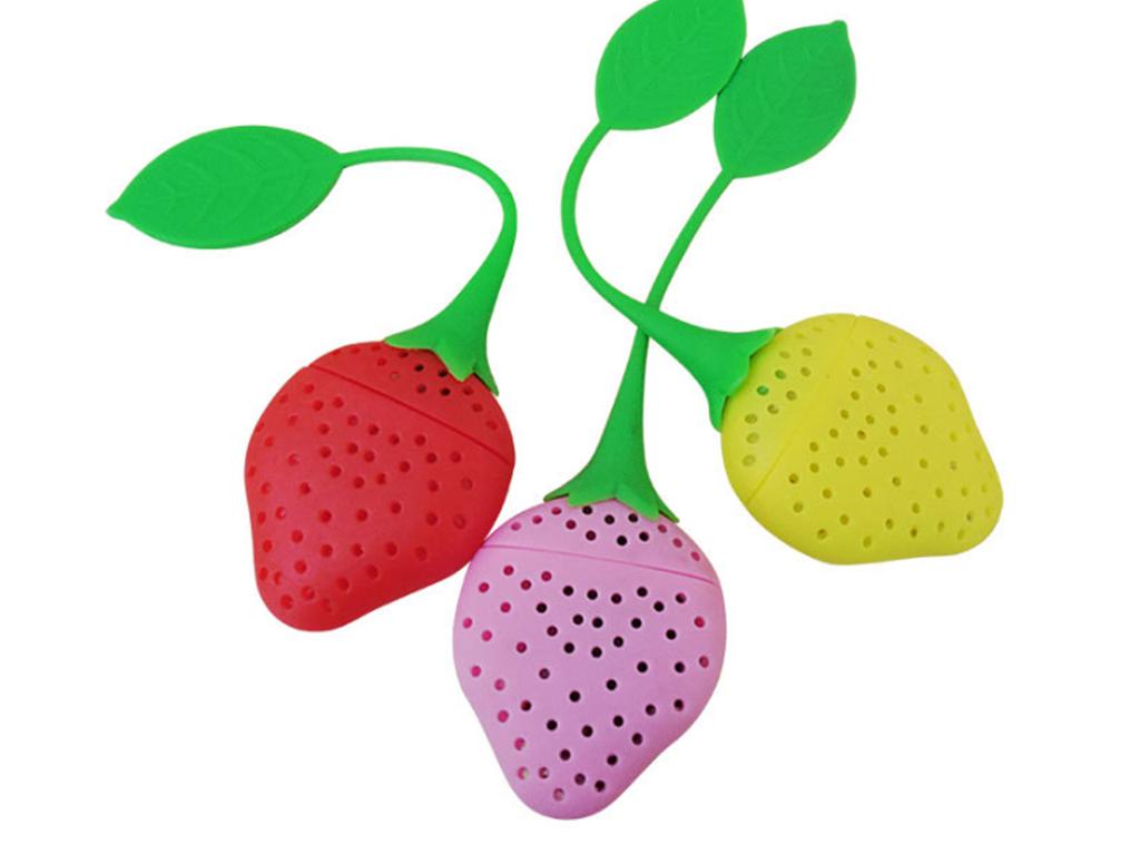Infusore per Tè Tisane Filtro in Silicone Fragola Tazza Regalo