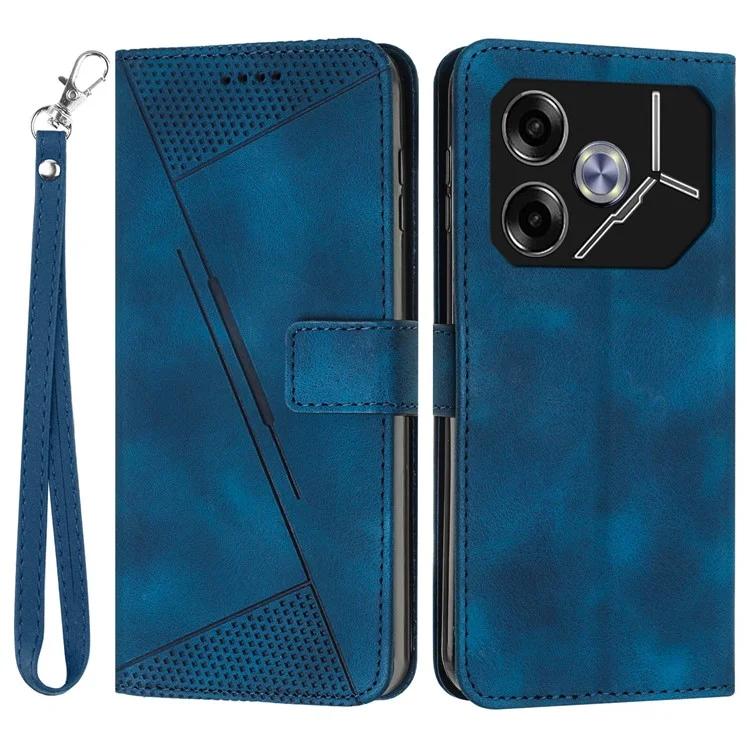 

Для TECNO Pova 6 5G Противоударный чехол-кошелек с треугольным принтом, чехол для телефона - сапфир