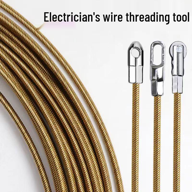 Passe-fil d'électricien: Outil à ressort en acier pour tirage de conduit pour câblage encastré