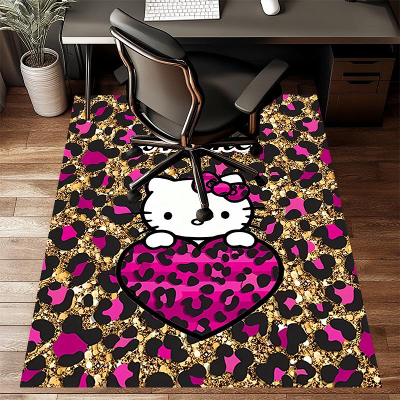 Custom HelloKitty Mat Personalized Name, Polyester Washable Indoor Entryway Rug, Gift for Christmas, Easter, Thanksgiving Day