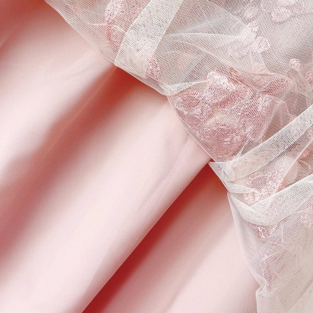 Spring and Autumn Women's Skirt Mesh Embroidery Half-body Skirt Gentle Temperament Mid-length Skirt Fresh Fairy Skirt