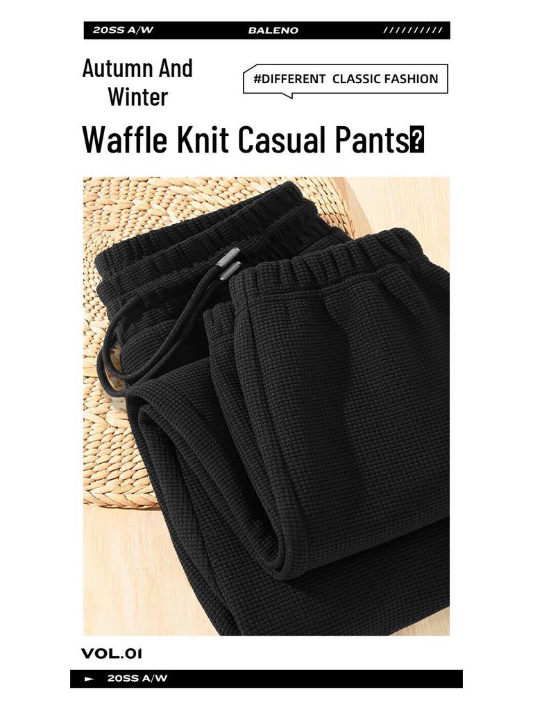 Baleno Men's Waffle Knit Tapered Sweatpants