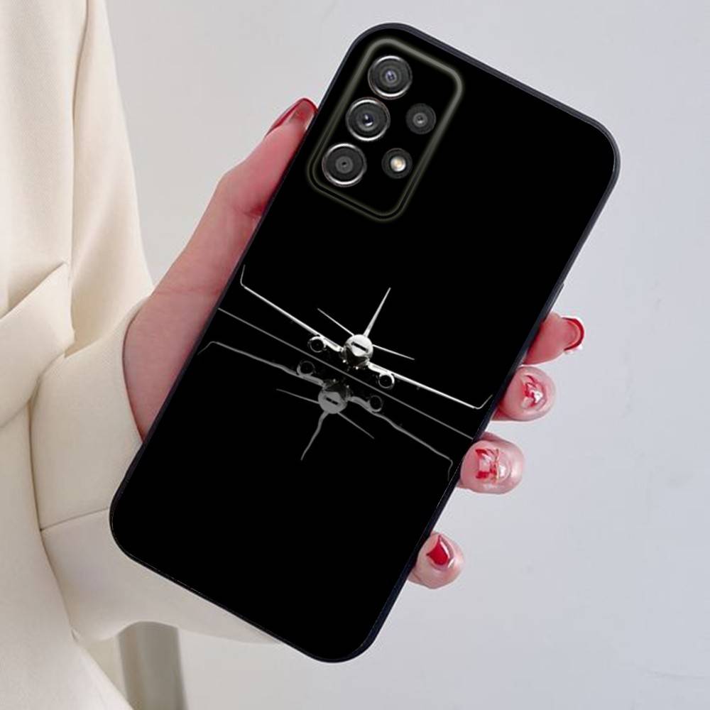 

Premium Airplane Pattern Phone Case For Samsung S24,21,22,23,30,Ultra,20,Plus,Note,10,9,Black soft silicone case Samsung S235G
