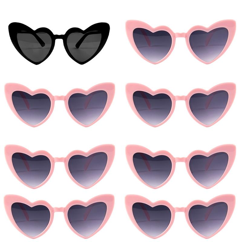 6/8pairs Vintage Heart Shaped Sunglasses Bachelorette Bride Bridesmaid glasses Wedding Bridal Shower Decor woman Hen party gifts 5
