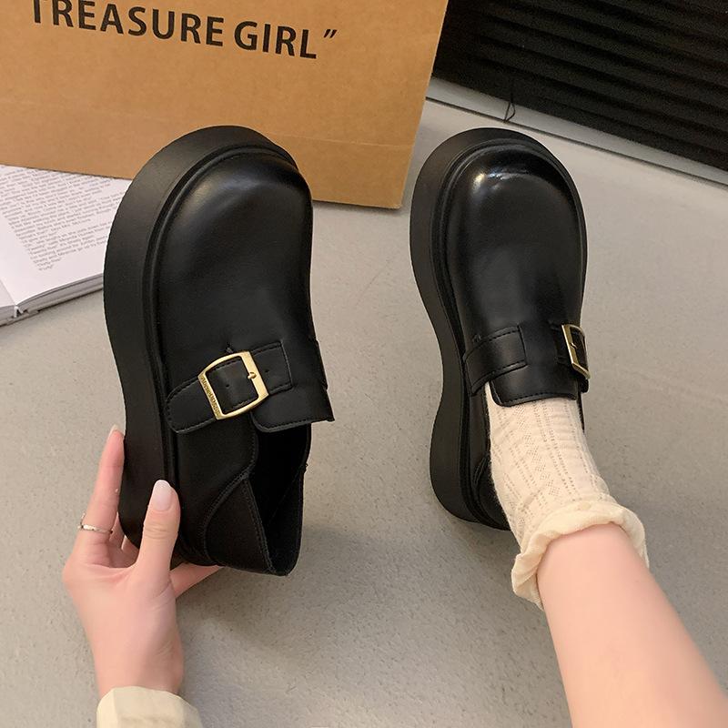 Lightweight New Single Shoes with Soft Soles, Spring One-pedal Leather Loafers, Women's Feet Are Not Tired, British Style Small Leather Shoes 2025